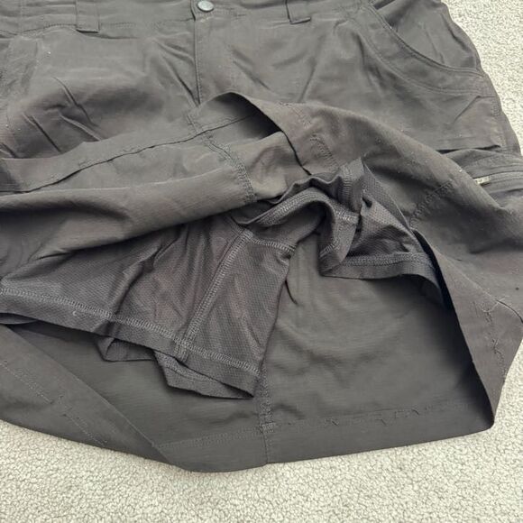 L.L. Bean Cargo Mini Skort Skirt Womens 14 Regular Black Nylon Outdoor Camping - Picture 5 of 16
